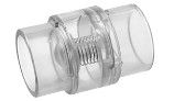 Super-Pro 2"S Clear PVC Check Valve with 0.25 lb Spring | SP0830-15C