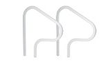 S.R.Smith 30" Figure 4 Residential Handrail Pair | 304 Grade Stainless Steel | 1.90" OD | .049" Wall | Pearl White | F4H-101-PW